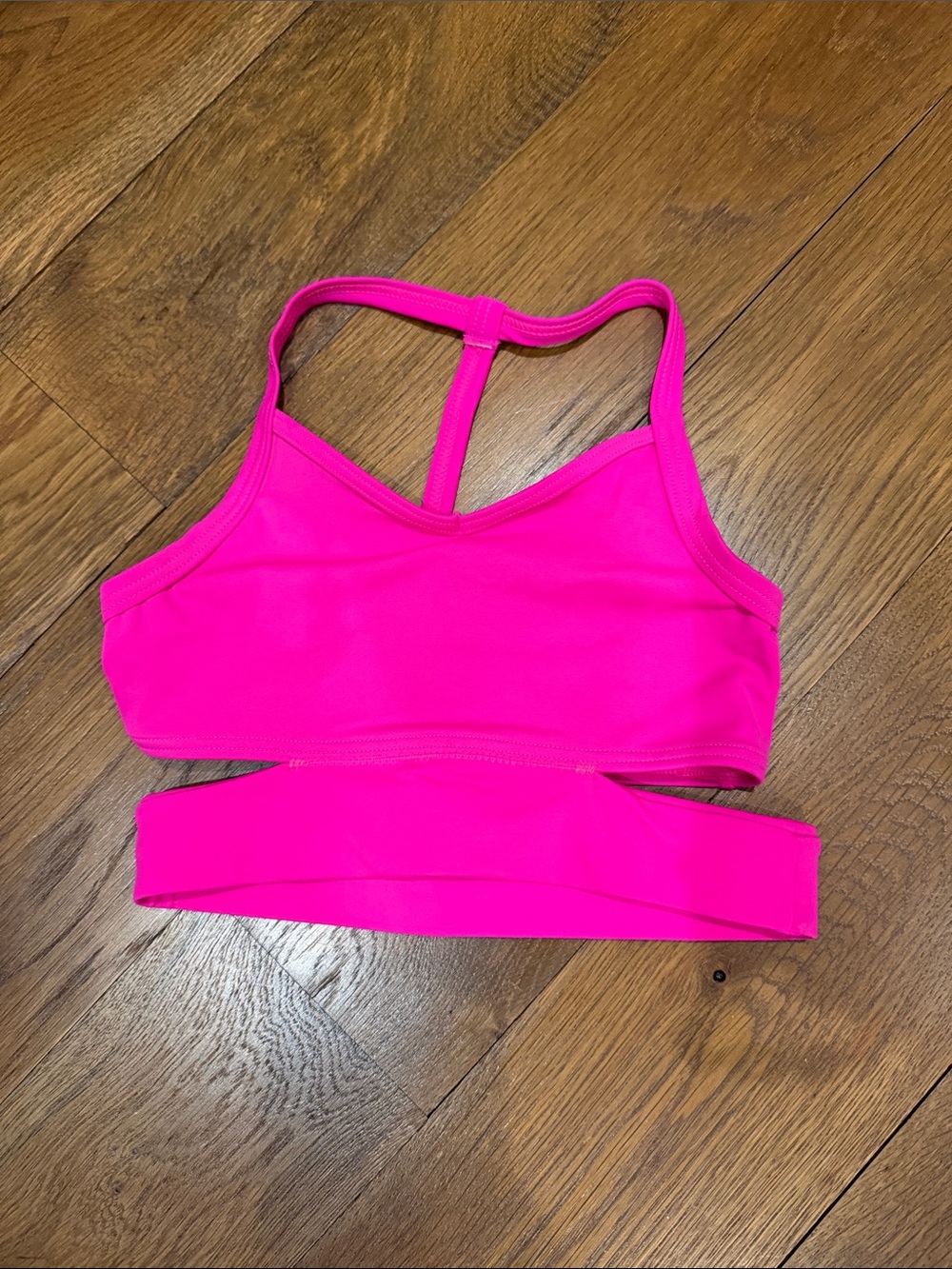 balera Neon Pink Strappy Dance Bodysuit Top